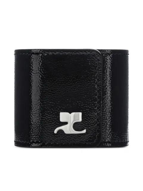 logo-plaque slap bracelet by COURREGES