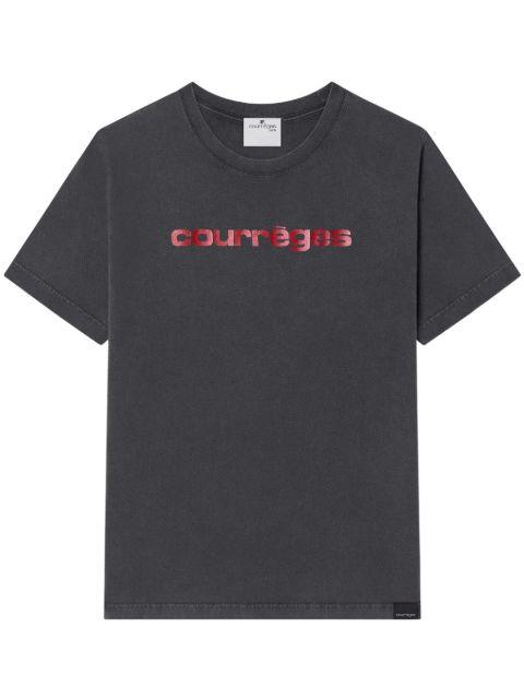 logo-print T-shirt by COURREGES