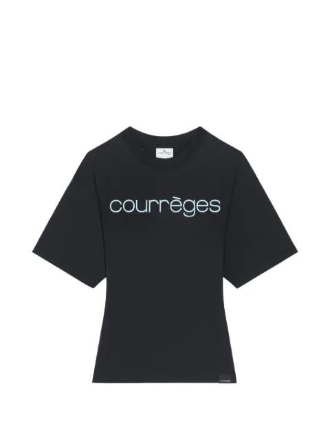 logo-print T-shirt by COURREGES
