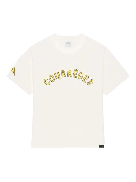 logo-print T-shirt by COURREGES