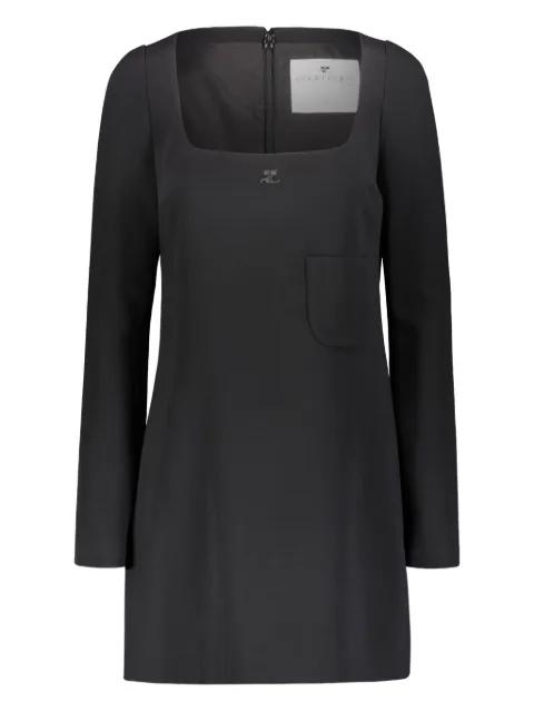 long-sleeve crepe dress by COURREGES