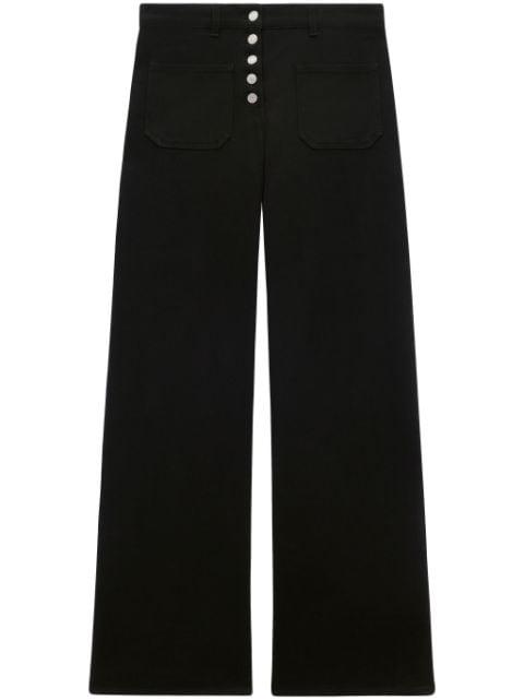 low-rise wide-leg jeans by COURREGES