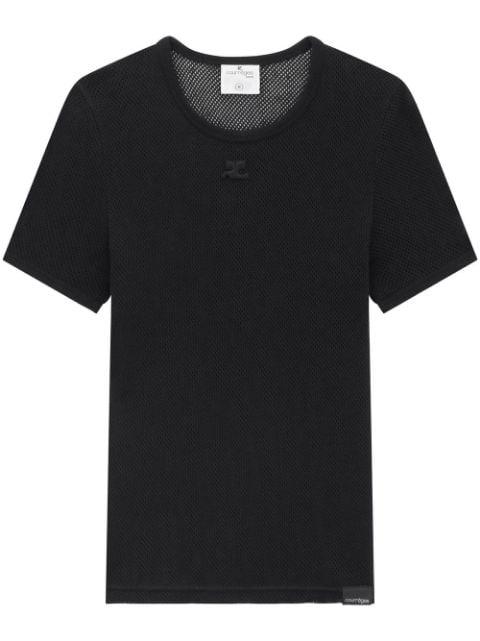 mesh crew-neck T-shirt by COURREGES