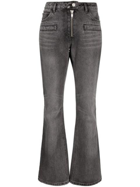 mid-rise cotton flare jeans by COURREGES