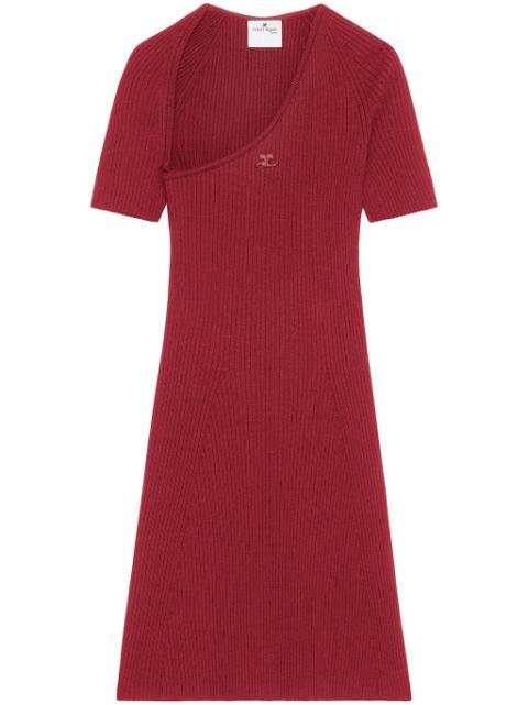 mini Slash rib-knit dress by COURREGES