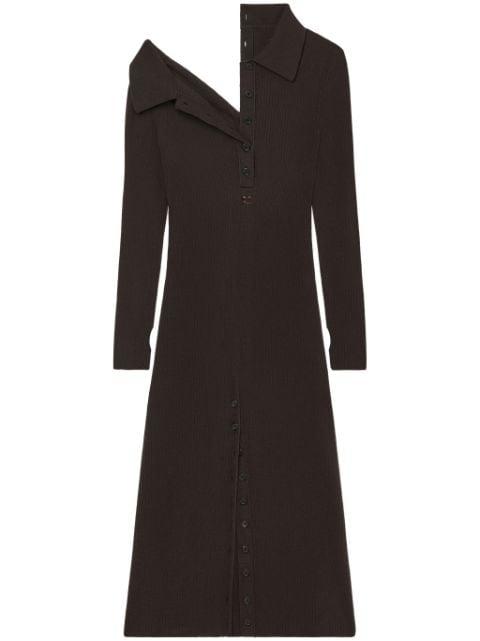 multi-button midi wool dress by COURREGES
