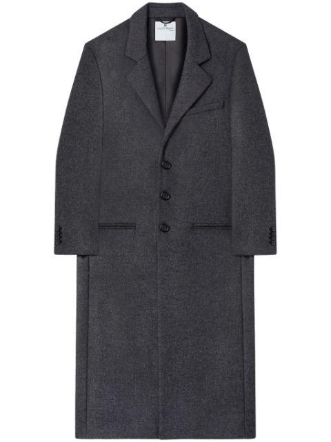 notched-lapels single-breasted coat by COURREGES
