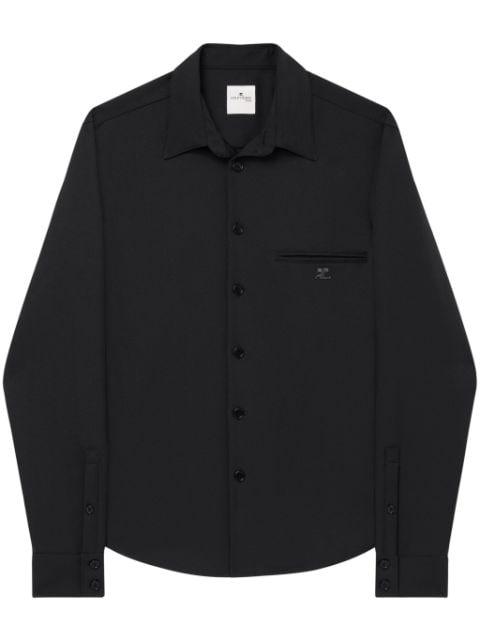 one pocket twill shirt by COURREGES
