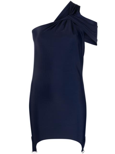 one-shoulder mini dress by COURREGES