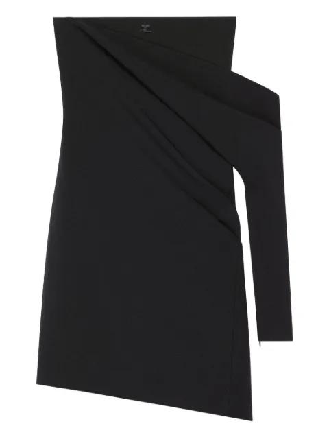 one-sleeve draped mini dress by COURREGES