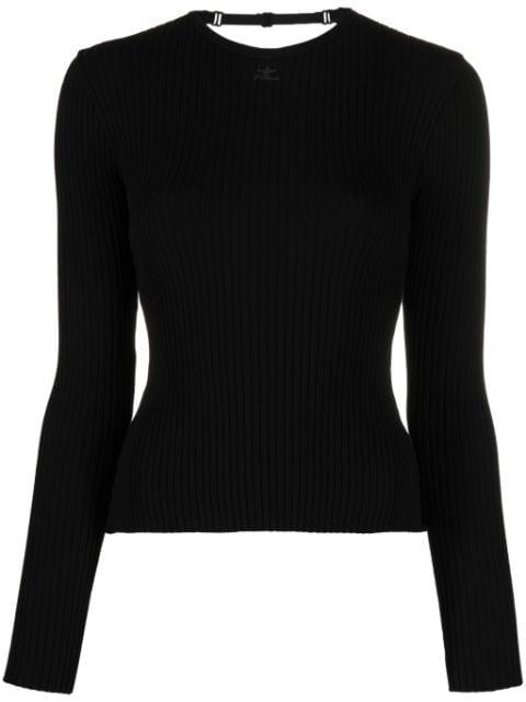 open-back fine-ribbed top by COURREGES