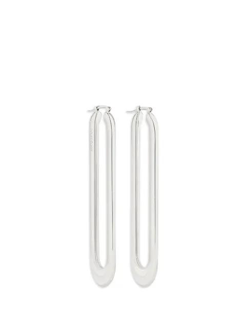 oval-shape hoop earrings by COURREGES