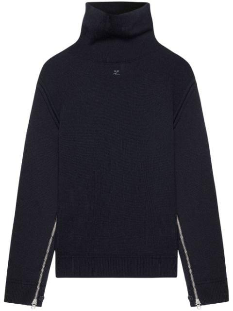 oversized mock-neck sweater by COURREGES