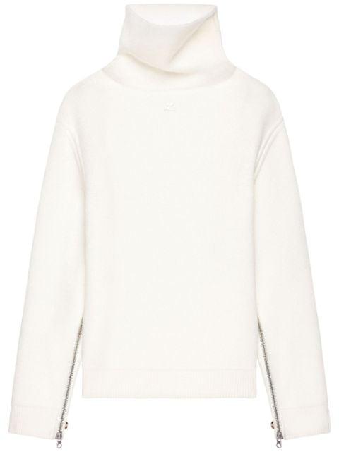 oversized mock-neck sweater by COURREGES