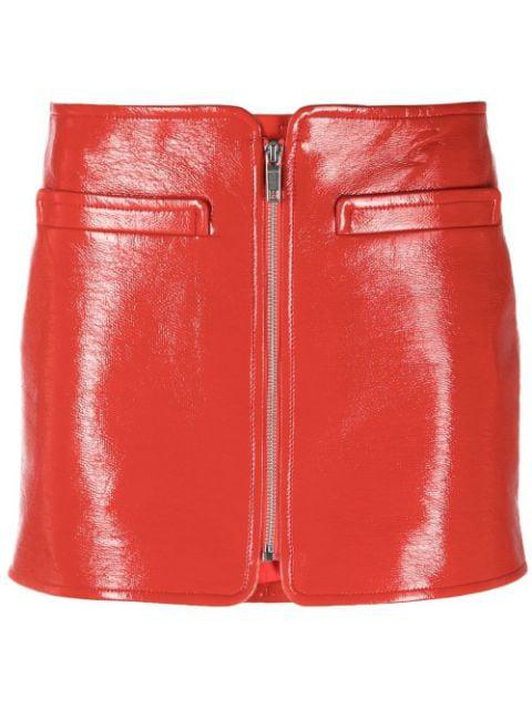 patent mini skirt by COURREGES