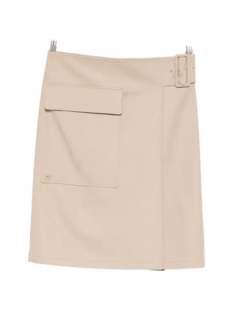 pocket belted midi skirt by COURREGES