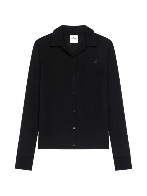 polo-collar cardigan by COURREGES