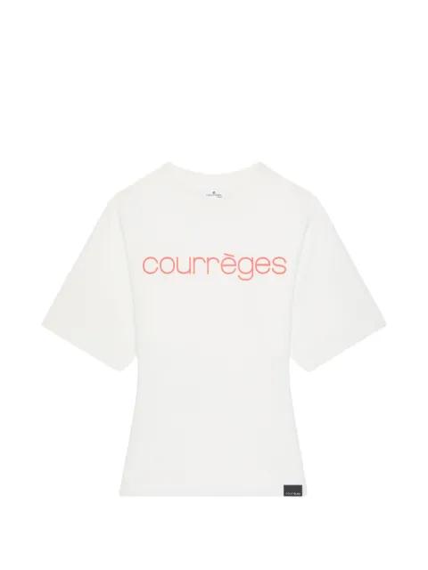 printed waisted T-shirt by COURREGES