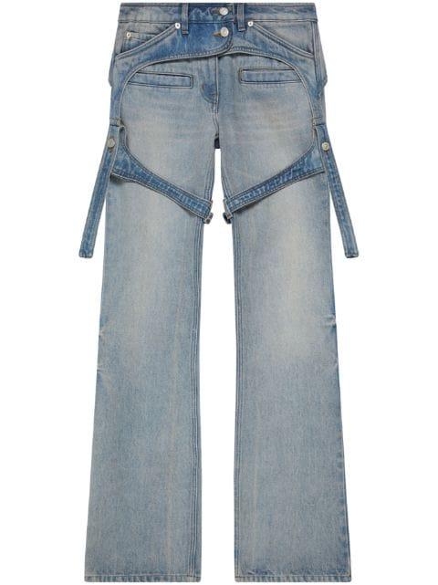 racer denim trousers by COURREGES