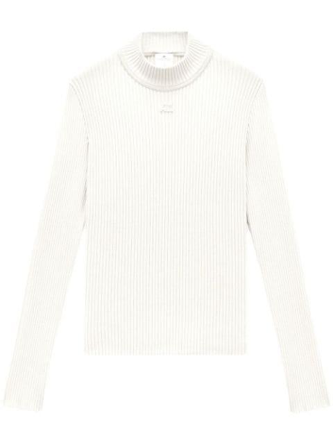 rib-knit mock-neck jumper by COURREGES