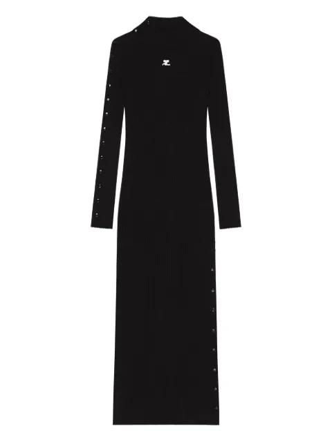 ribbed button-detail dress by COURREGES