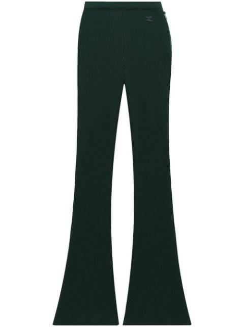 ribbed flared-leg trousers by COURREGES