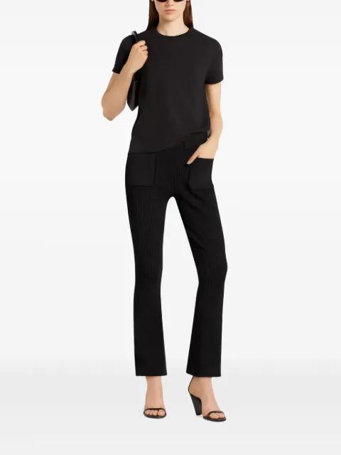 ribbed flared trousers by COURREGES