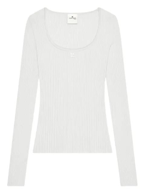 ribbed-knit T-shirt by COURREGES