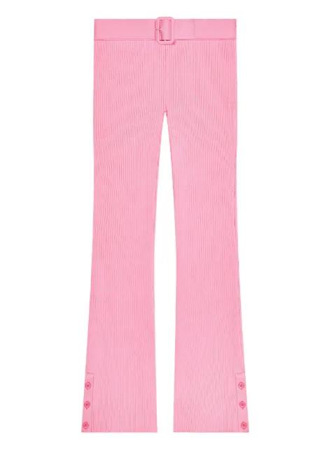 ribbed-knit belted trousers by COURREGES