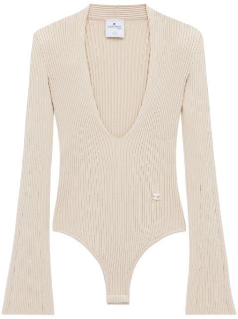 ribbed-knit bodysuit by COURREGES