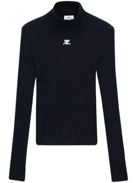 ribbed-knit high-neck sweater by COURREGES