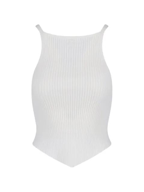 ribbed-knit logo-detail top by COURREGES
