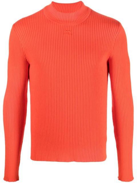 ribbed-knit long-sleeve jumper by COURREGES