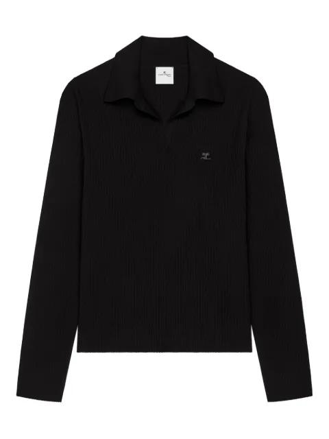 ribbed logo polo shirt by COURREGES