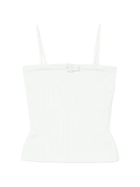 ribbed strap tank top by COURREGES