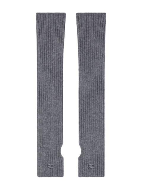 ribbed wool mittens by COURREGES