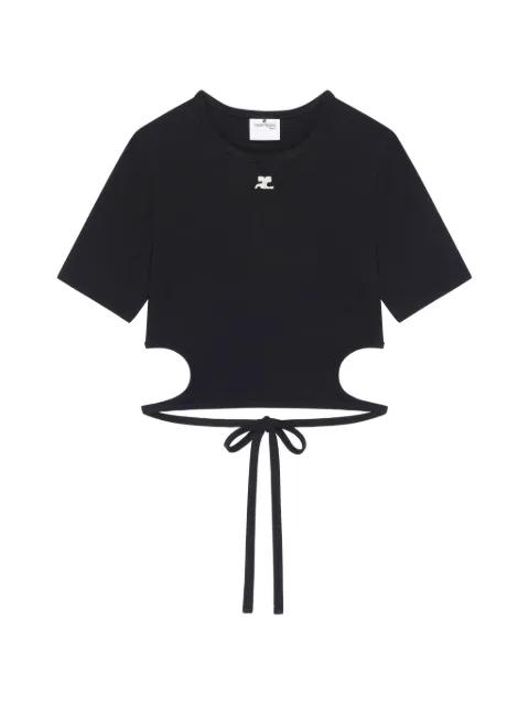 ribbon cutout T-shirt by COURREGES