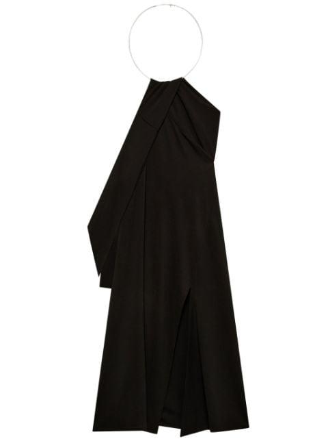 ring-hardware knee-length dress by COURREGES