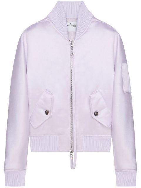 satin bomber jacket by COURREGES