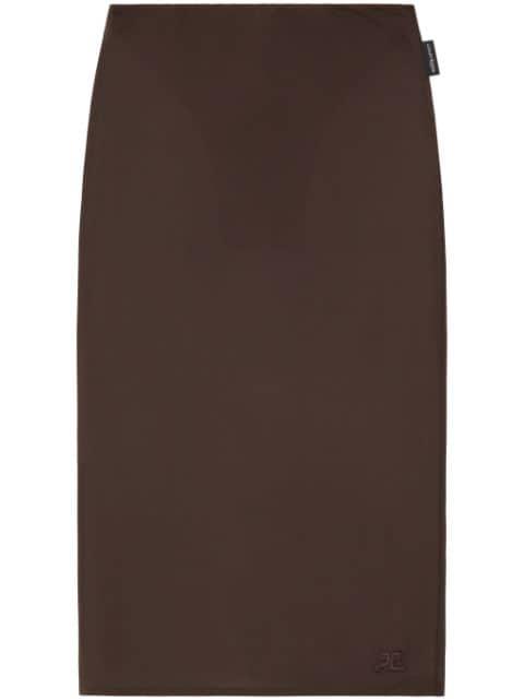 semi-sheer midi skirt by COURREGES