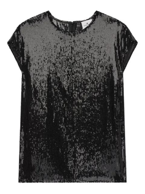 sequin short-sleeves blouse by COURREGES
