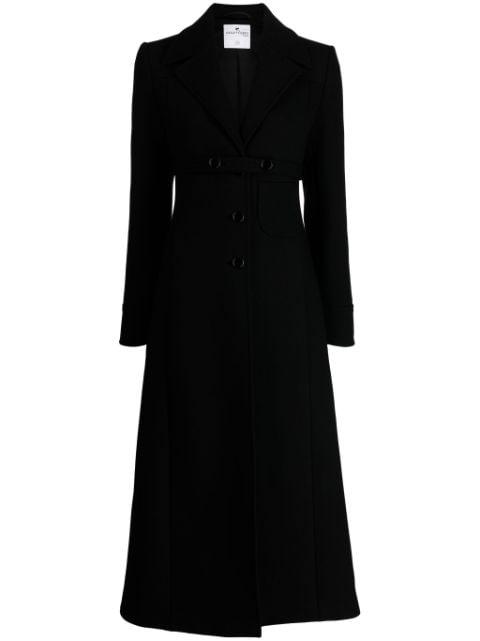 single-breasted A-line coat by COURREGES