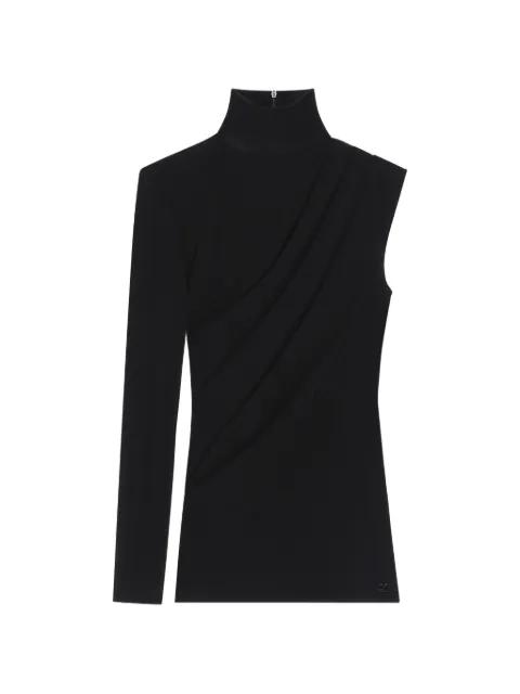 single-sleeved draped top by COURREGES