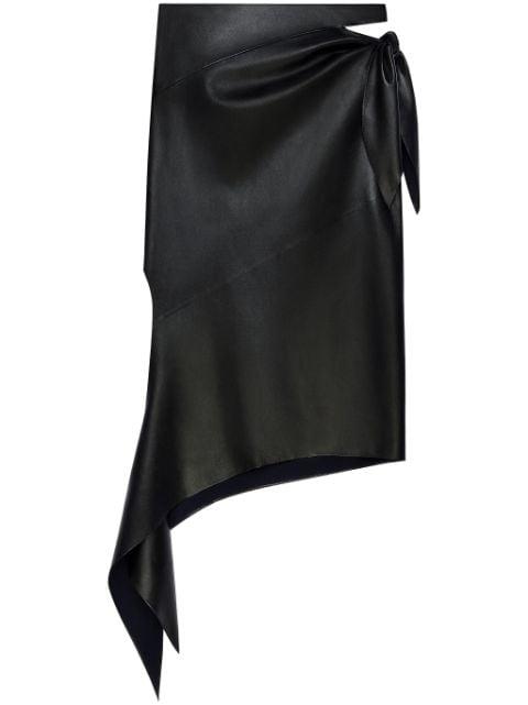 slash leather skirt by COURREGES