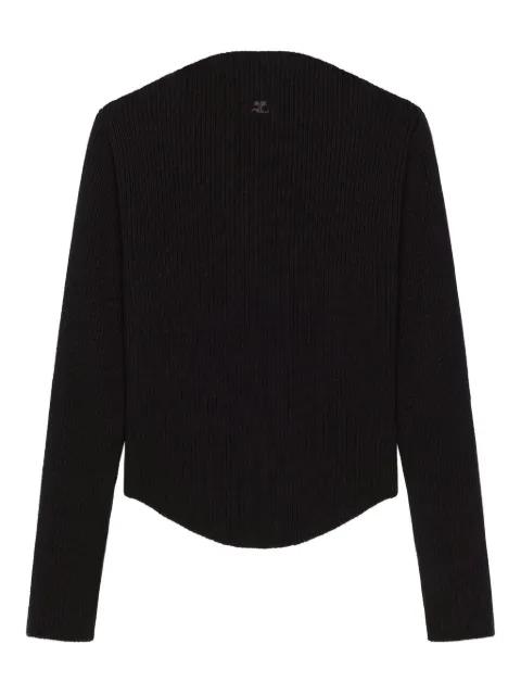 slash-neck sweater by COURREGES