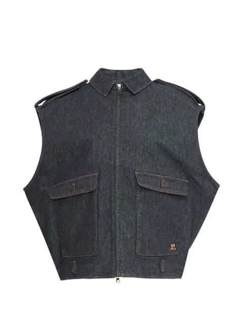 sleeveless denim jacket by COURREGES