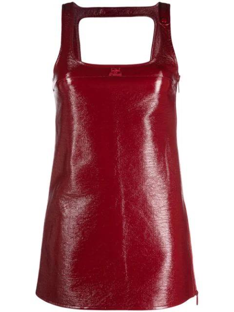 sleeveless vinyl mini dress by COURREGES