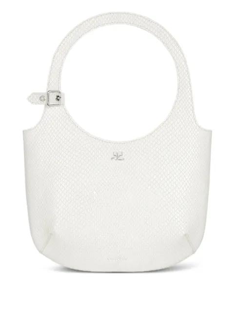 snakeskin-embossed handbag by COURREGES