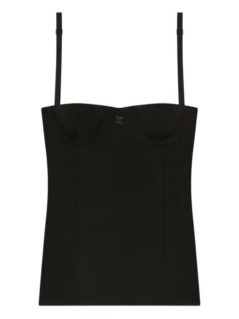 spaghetti-strap bustier top by COURREGES
