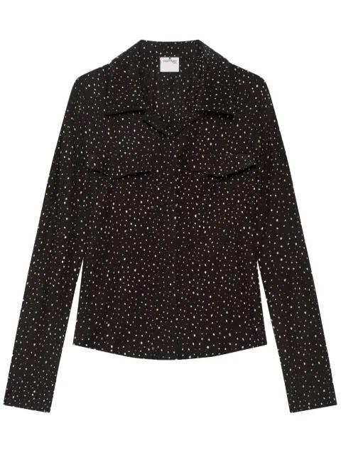 splattered-paint print shirt by COURREGES
